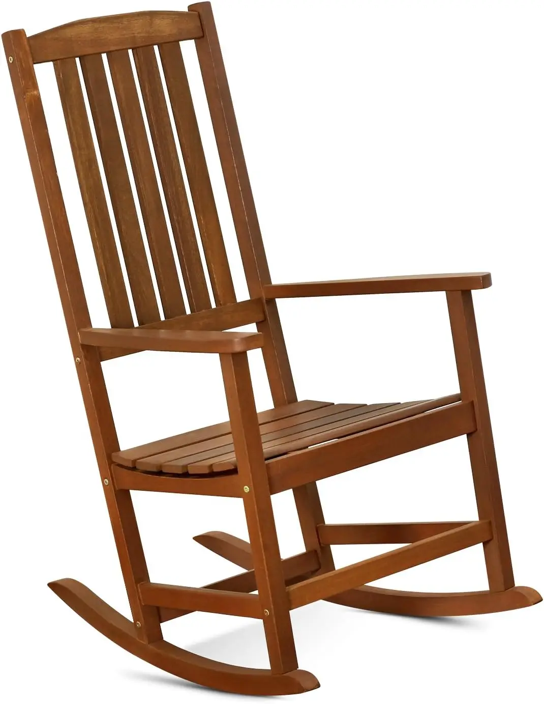 Tioman Hardwood Patio Furniture Rocking Chair in Teak Oil, Natural