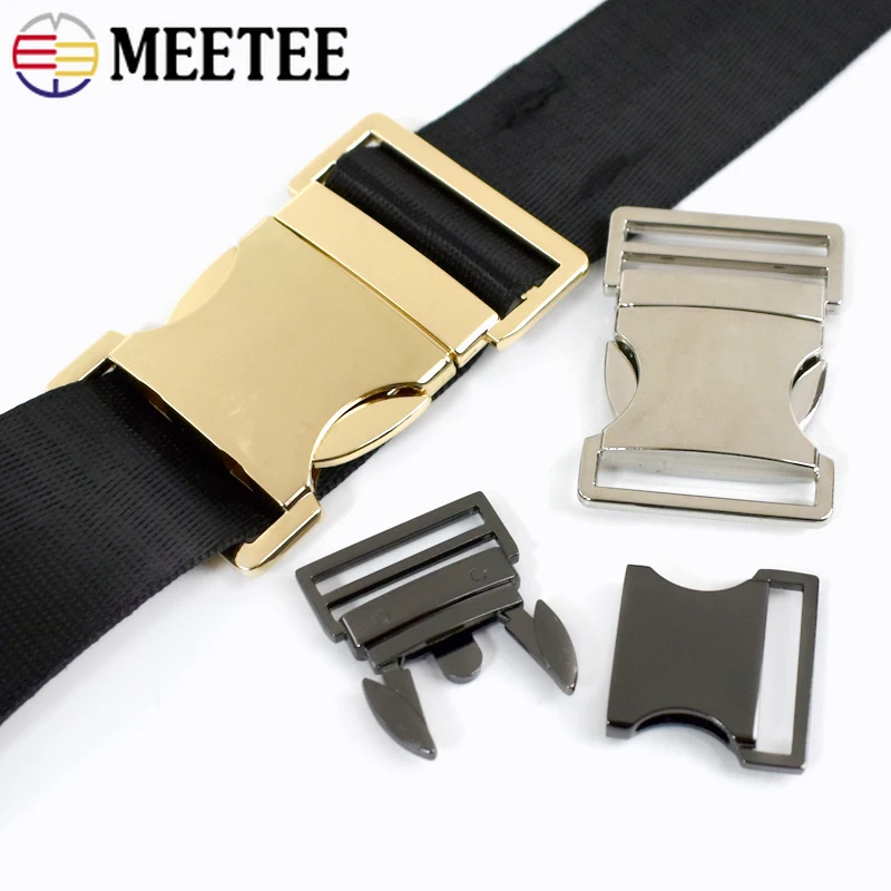 1/2Pc Meetee 20/25/32/38mm Metal Release Buckle Side Quick Bag Strap Adjust Clasp Backpack Garment Belt Hook Dog Collar Hardware