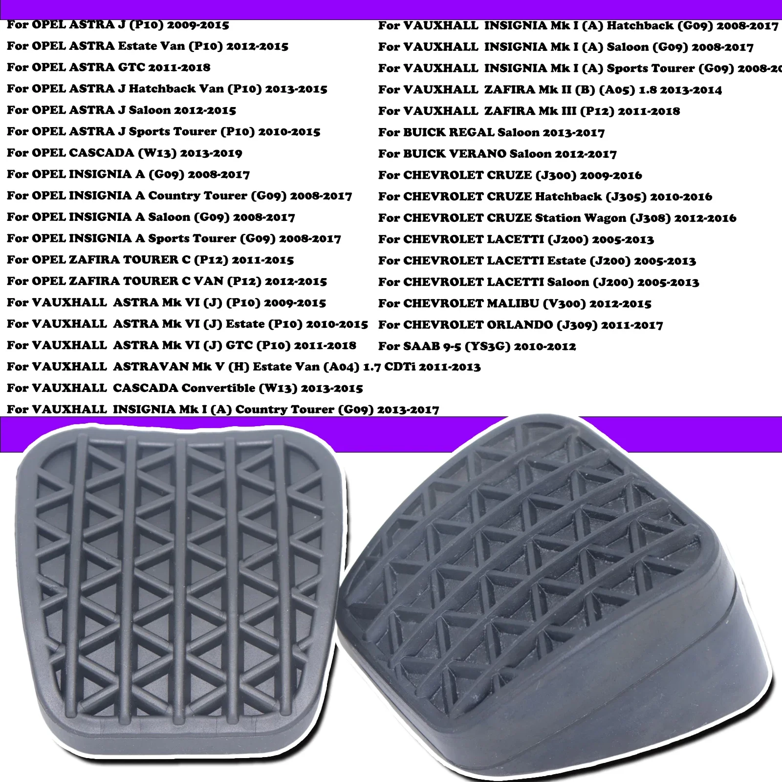 

Накладка на педаль тормоза сцепления, ручная резина 560135, комплект автомобильных запчастей для VAUXHALL INSIGNIA Mk I (A) Country Hatchback Saloon Sports Tourer