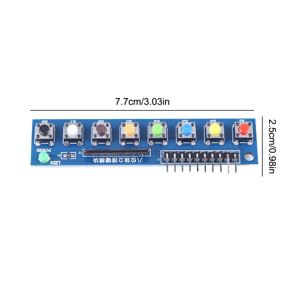 8 زر مفتاح مستقل وحدة زر اللمس 3.3-5 فولت مع مؤشر LED وحدة لوحة المفاتيح وحدة لوحة المفاتيح لاردوينو ARM #4