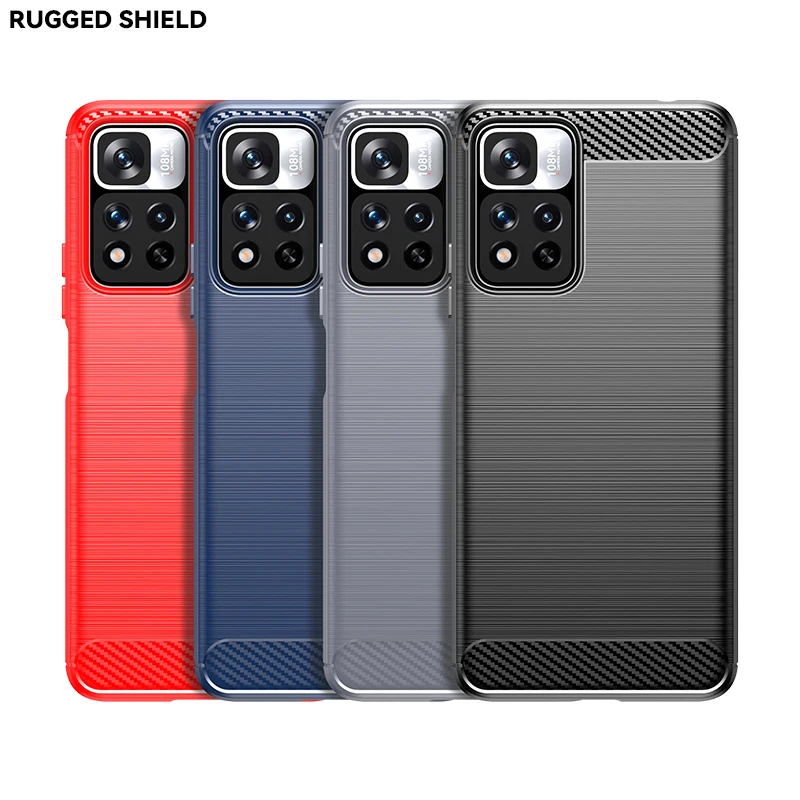 For Cover Xiaomi Redmi Note 11 Pro Plus 5G Case For Redmi Note 11 Pro Silicone Carbon Fiber Case For Redmi Note 11 Pro Plus 5G