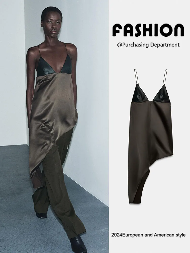 

Новинка зимы 2025 года, женский модный асимметричный топ с скользящим верхом Ele Aosphere, повседневный этнический сценический костюм