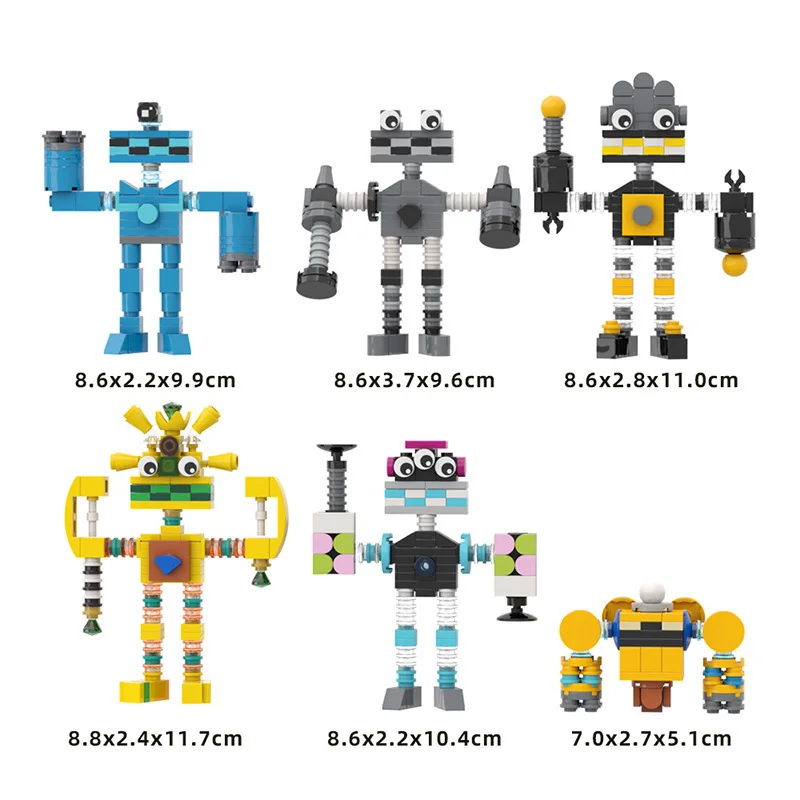 MOC Monster Model Bouwstenen Sets Creatieve Gemonteerde Muziek Robot Cartoon Monster Koor Spel Bakstenen Speelgoed Kinderen Verjaardagscadeau