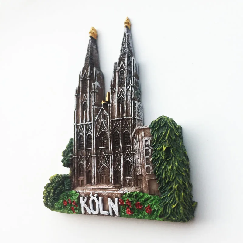 Fridge Magnet, Cologne Cathedral, Cultural Landscape, Resin Decoration, Tourist Souvenir, Message Stickers, Crafts