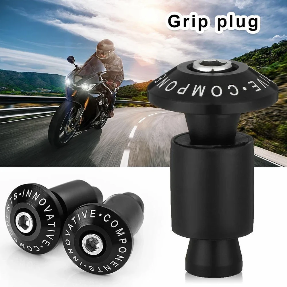 2pcs Motorcycle Handle Bar End Weight Handlebar Grips Cap Universal Modification Handle Protection Plug Accessories Metal