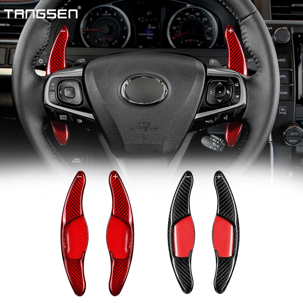 

Carbon Fiber Steering Wheel Paddle Shift Compatible For Toyota Reiz Ralink Camry Corolla 2010-2018 Car Accessories