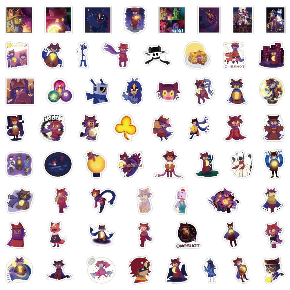 

10/30/60pcs Cartoon Game Oneshot Stickers Funny Anime Character Niko Decals DIY Skateboard Laptop Phone Guitar Sticker Wholesale