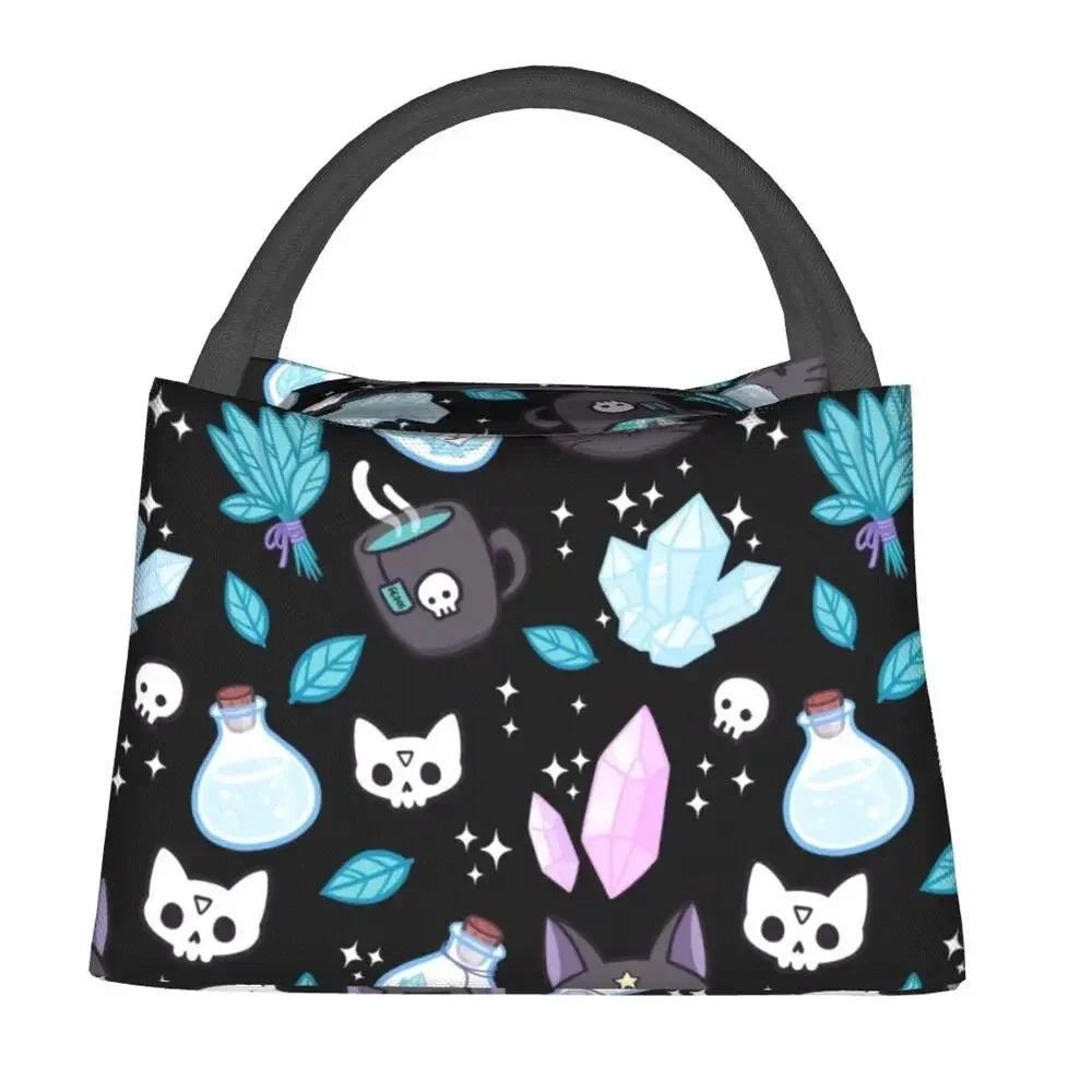 

Custom Herb Witch Lunch Bag Women Cooler Warm Insulated Lunch Boxes for Office Travel Fruit Fresh Storage Bag