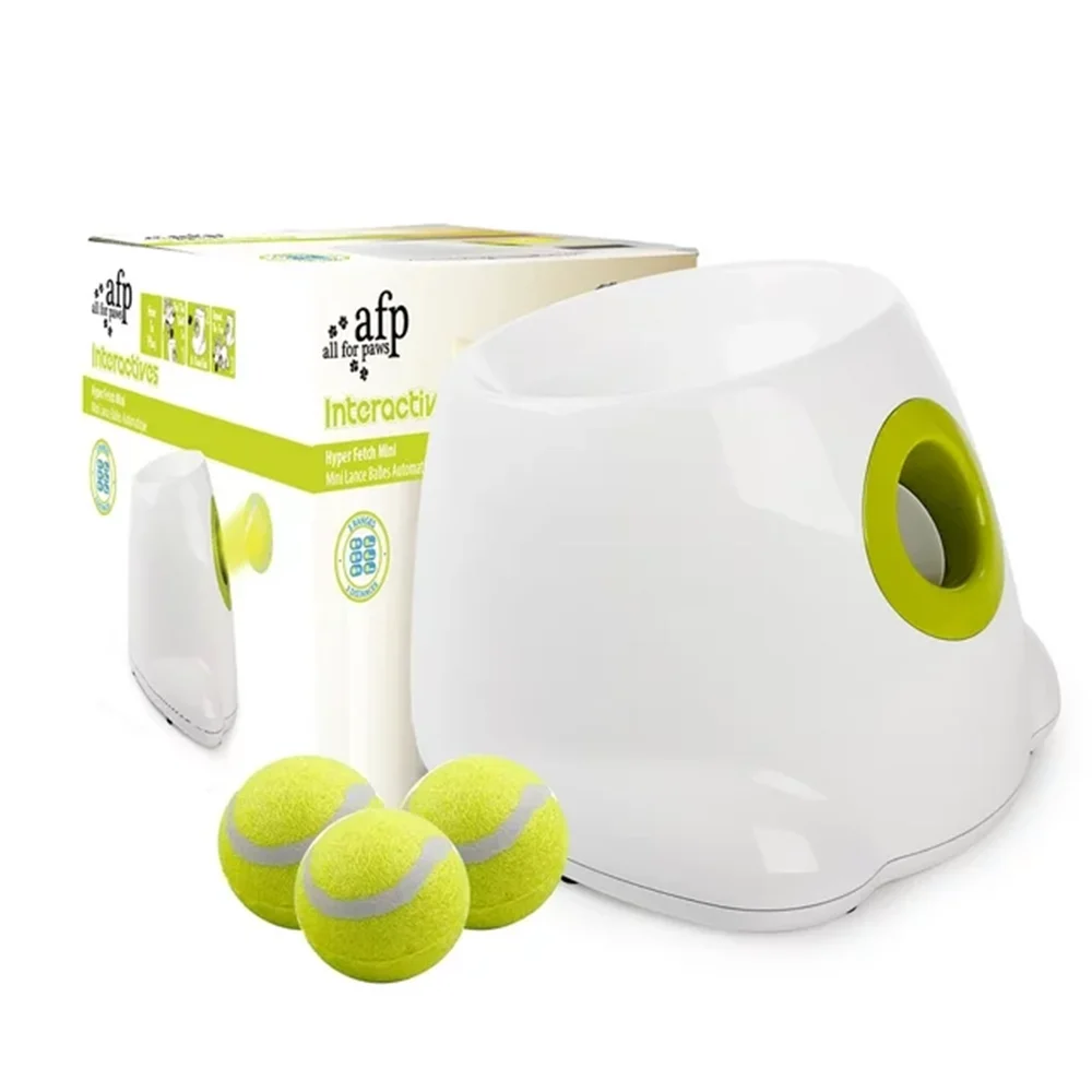 All For Paws Automatic Ball Launcher For Dog Mini Ball Launcher With 3 Tennis Ball Pets Electric Interactive Toys For Dog