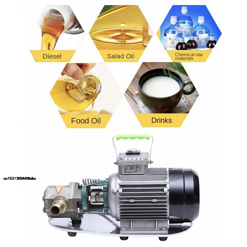 Bomba de engranajes autocebante de acero inoxidable de 750W, 220V, 380V, aceite hidráulico, motor, aceite diésel, aceite comestible, bomba de succión eléctrica de alto flujo