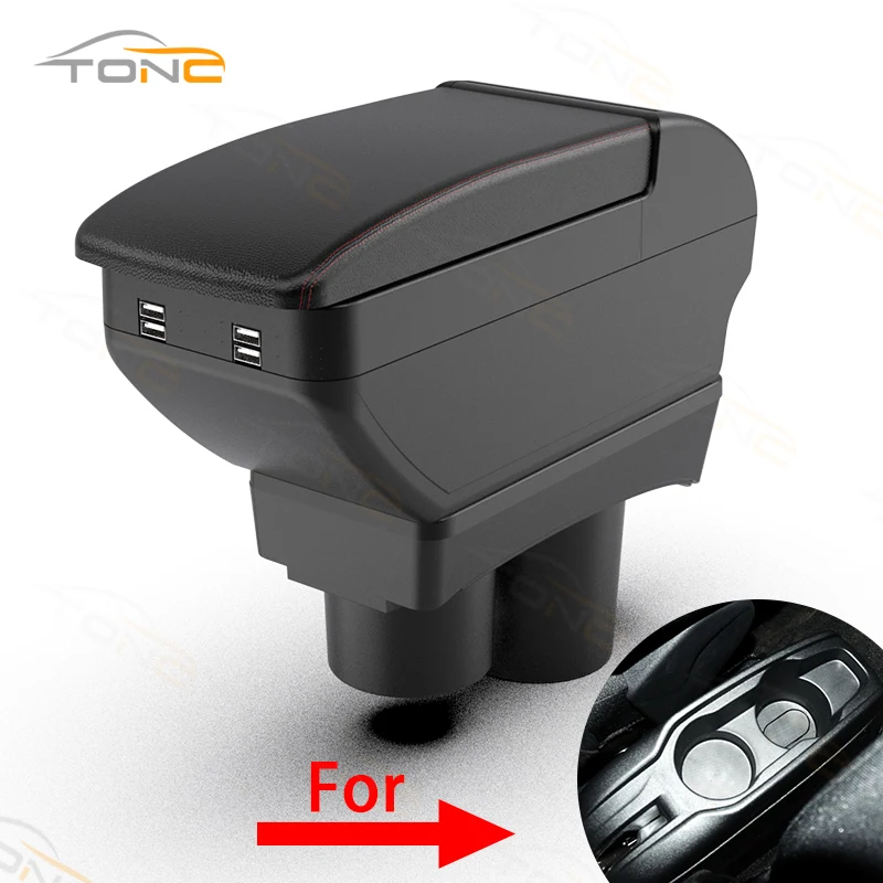 For Peugeot 301 Armrest For Citroen c-elysee Car Armrest box 204 2015 2016 Retrofit parts Interior Storage box with cup holder