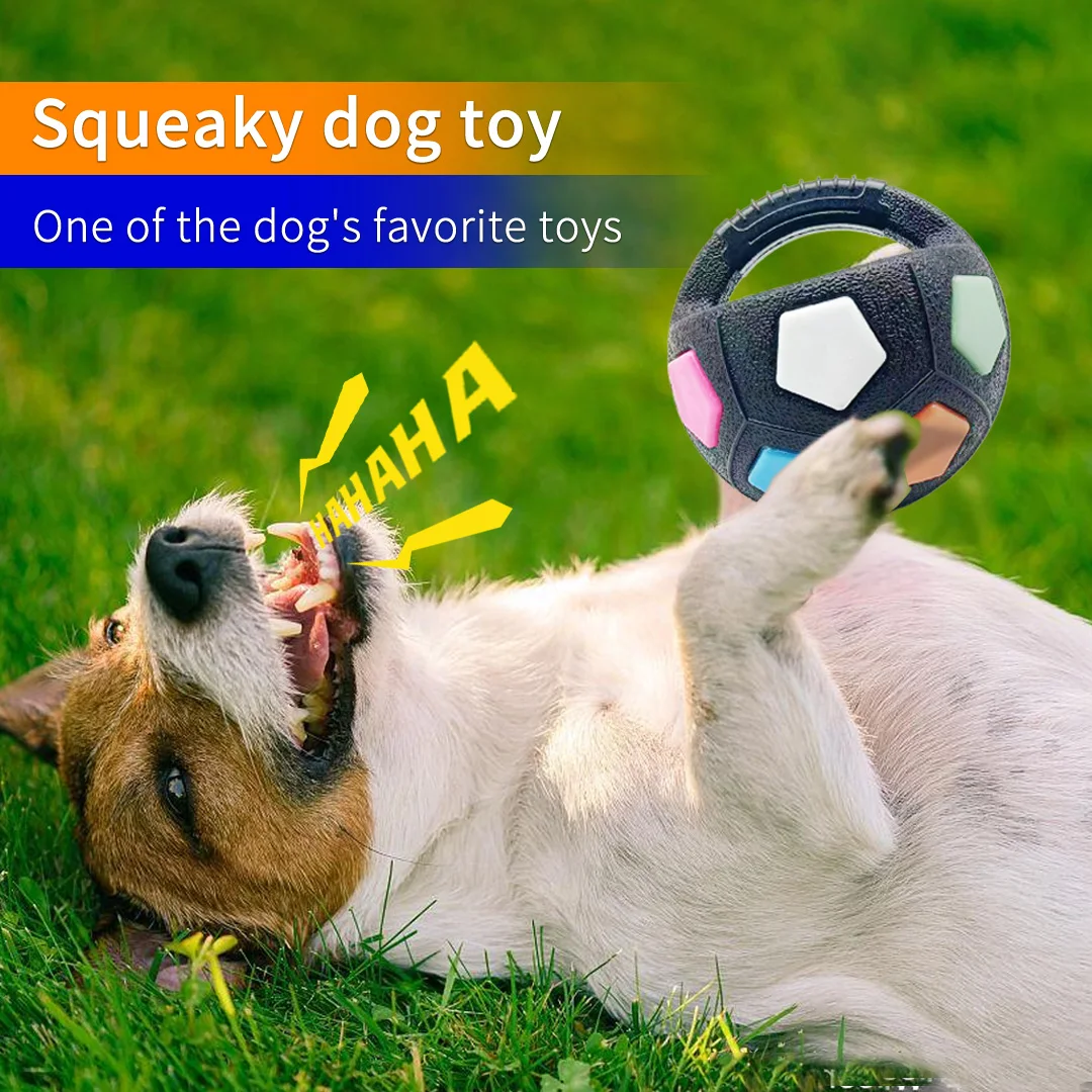 Neue Fußball- und Tennisball-förmige Hundespielzeuge, Langlebige Zahnungshilfe für Outdoor-Training, Quietschspielzeug – Detail 1