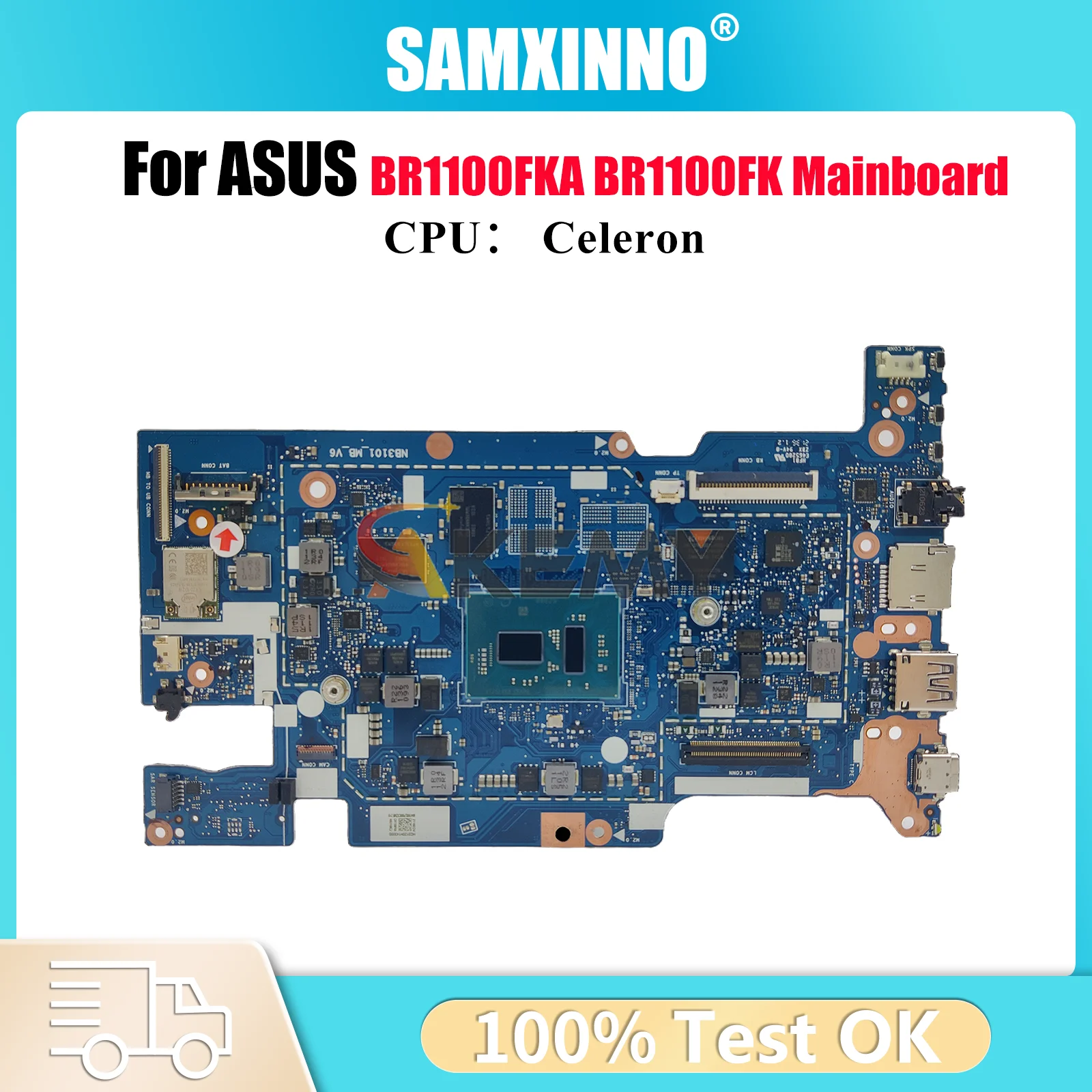 

Материнская плата для ноутбука BR1100FKA для ASUS ExpertBook BR1100F BR1100FKA, материнская плата для ноутбука с процессором Celeron, 100% тестирование, ОК, быстрая доставка