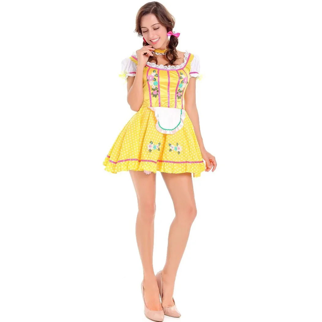 Frauen Oktoberfest Dirndl Kleid Deutsch Bayern Oktoberfest Bier Party Dienst mädchen Wench Kostüm Uniform sexy Kleider