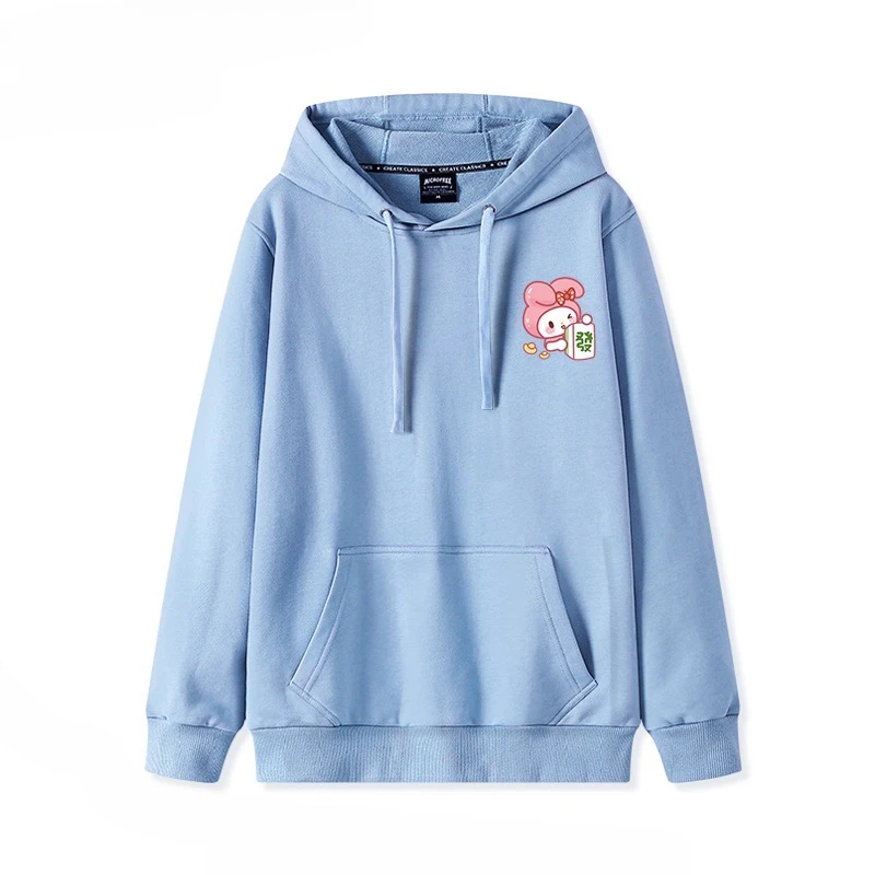 جديد النمط الصيني لطيف سانريو بلدي ميلودي كورومي جونغ الغنية زوجين معطف بقلنسوة فضفاض الصديقات ارتداء الأزواج الذكور والإناث #6