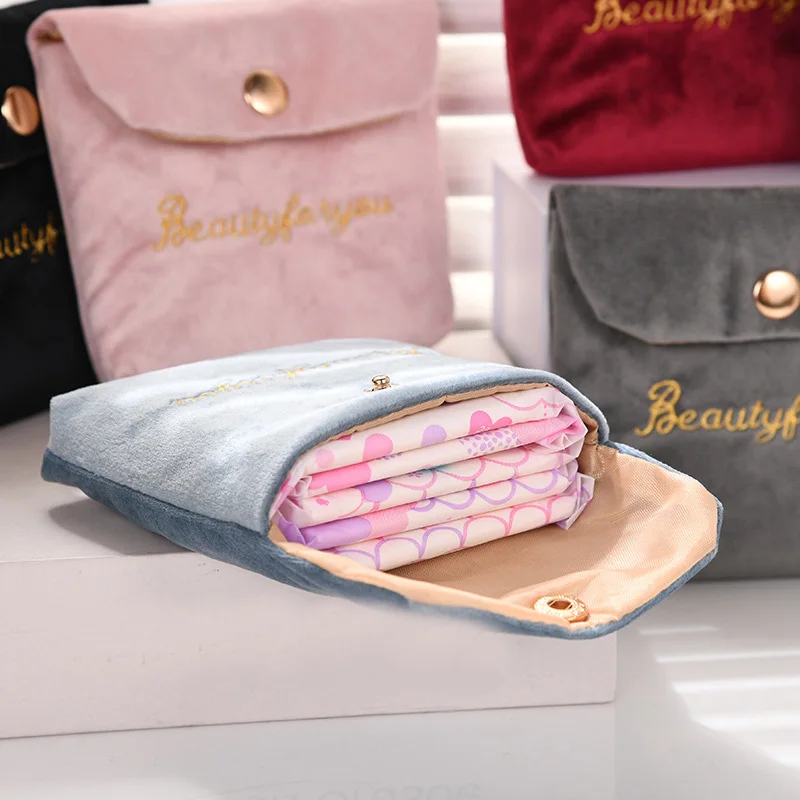 Women Small Cosmetic Bag Girl Mini Sanitary Napkins Makeup Lipstick Bag Travel Earphone Coin Organizer Storage Purses Pouch Bags