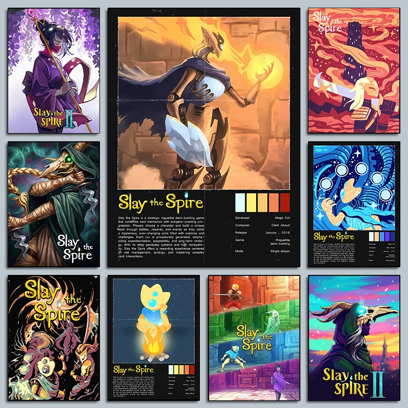Latest Popular Card Games Slay the Spire II Posters Adventure Modern Prints Canvas Painting Wall Pictures Home Living Room Decor