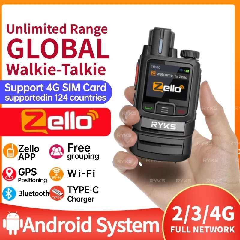 Imagem -03 - Walkie Talkie Profissional Poderoso Rádio Bidirecional Wi-fi Bluetooth Longo Alcance 100km 4g Zl20-zello