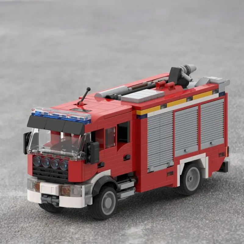 

501 шт. Moc RENAULT пожарная машина, строительные блоки, игрушка в подарок для детей, повышающая творчество и навыки
