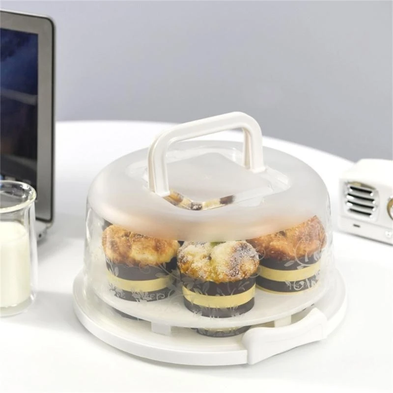 

Durable Cake Container Portable Cake Holder for Camping and Outdoor Activities