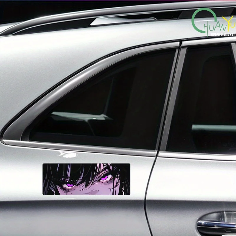 

Cool Gothic Anime Eyes Stickers, Purple Red Eyes Vinyl Decals for Car & Laptop