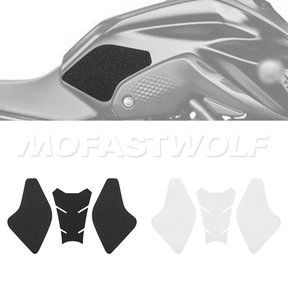 Ajuste para Yamaha MT07 MT 07 2021 - 2024, almohadillas antideslizantes laterales para tanque de combustible, pegatinas protectoras, calcomanías de almohadilla de tracción para agarre de rodilla de Gas
