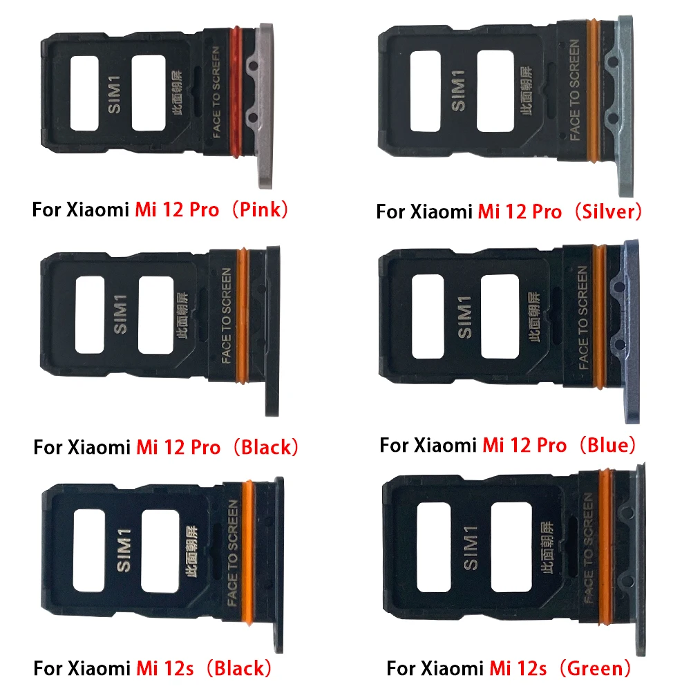 For Xiaomi Mi 12 Pro Mi 12S Ultra  Micro Nano SIM Card Holder Tray Slot Holder Adapter Socket