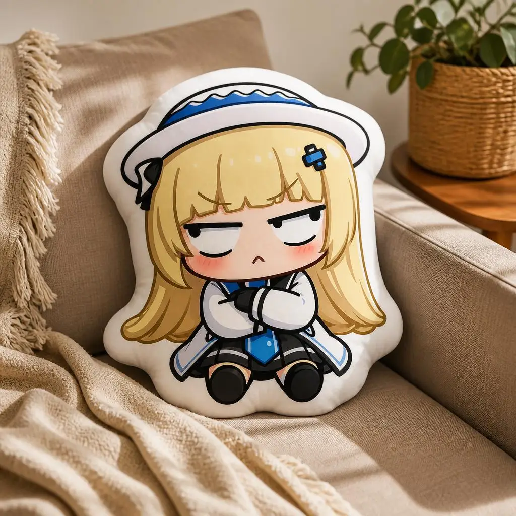 Wuthering Waves Phoebe Angry Plush Pillow Cushion Irregular Stuffed Throw Pillow Home Decor Gift Sofa Bed Anime Fans
