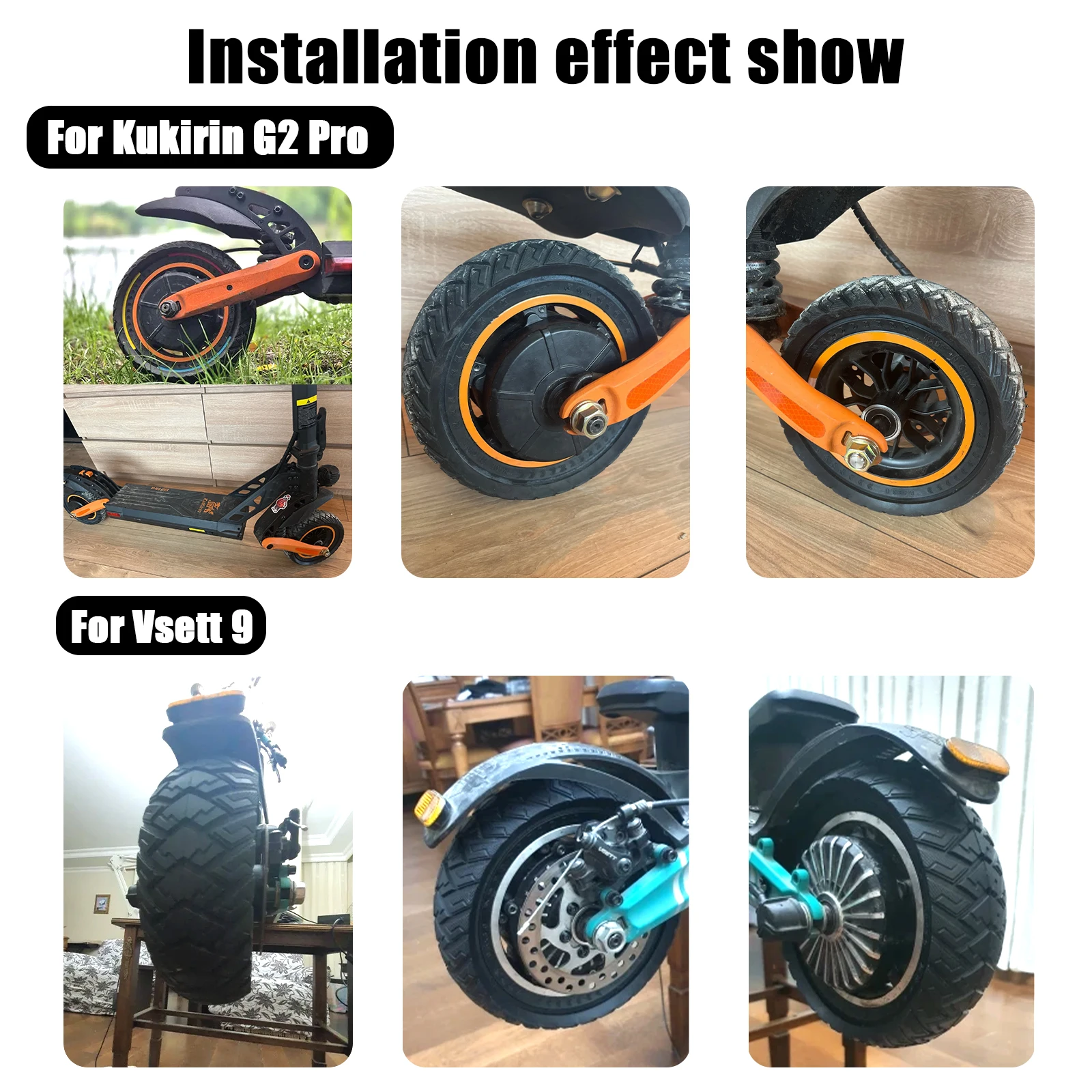 Ulip 8.5Inch 8.5x3 Off-Road Solid Tire For Vsett 8 9+ KuKirin G2 Pro Zero8 9Pro Scooter Wear-resistant Puncture-proof Tire Parts