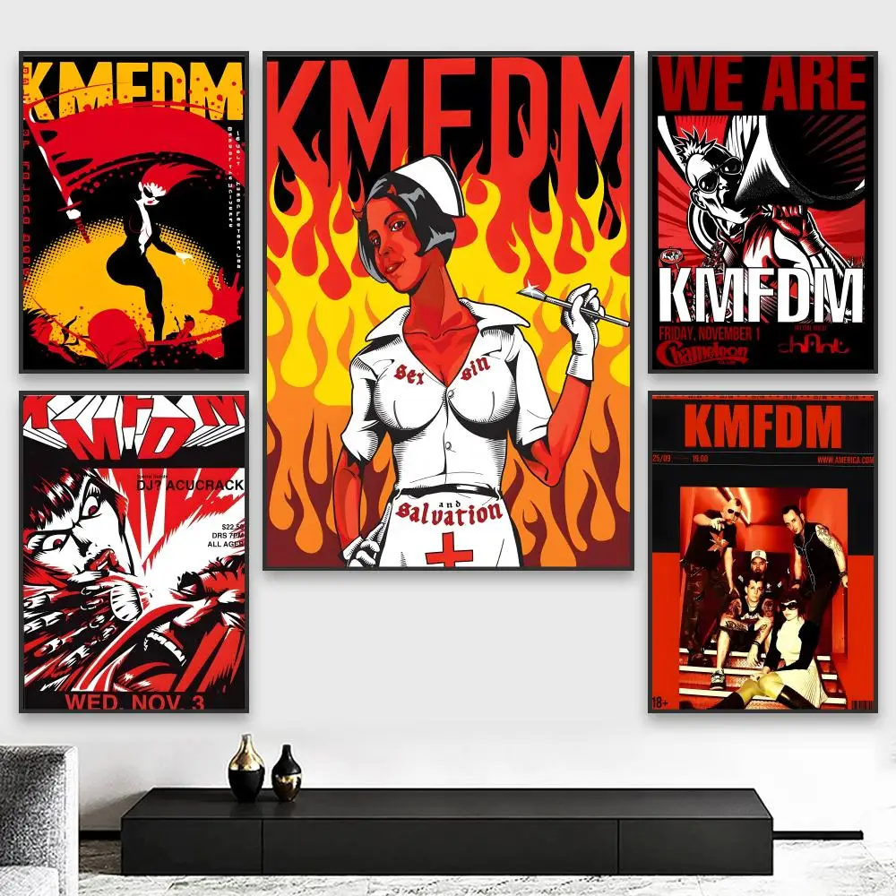 

Rock Band K-KMFDM Music Painting Calligraphy Durable Canvas Wall Hanging Home Interior Decoration Art Mural Gift