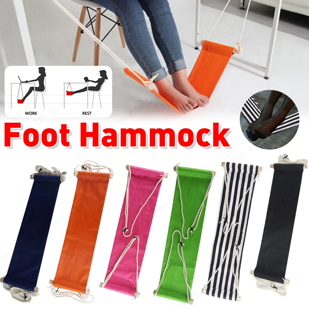 Portable Foot Hammock Lazy Casual Desk Rest Foot Put Feet Swing Footrest Outdoor Rest Office Tables Leisure Home Garden Camping