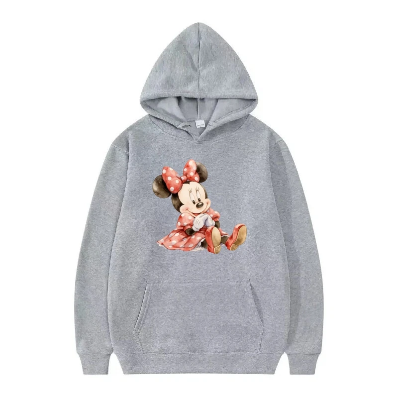 Disney Minnie Mouse patrón mujer blanco Sping Tops sueltos moda familia ropa jerseys señoras barato Y2k sudaderas con capucha