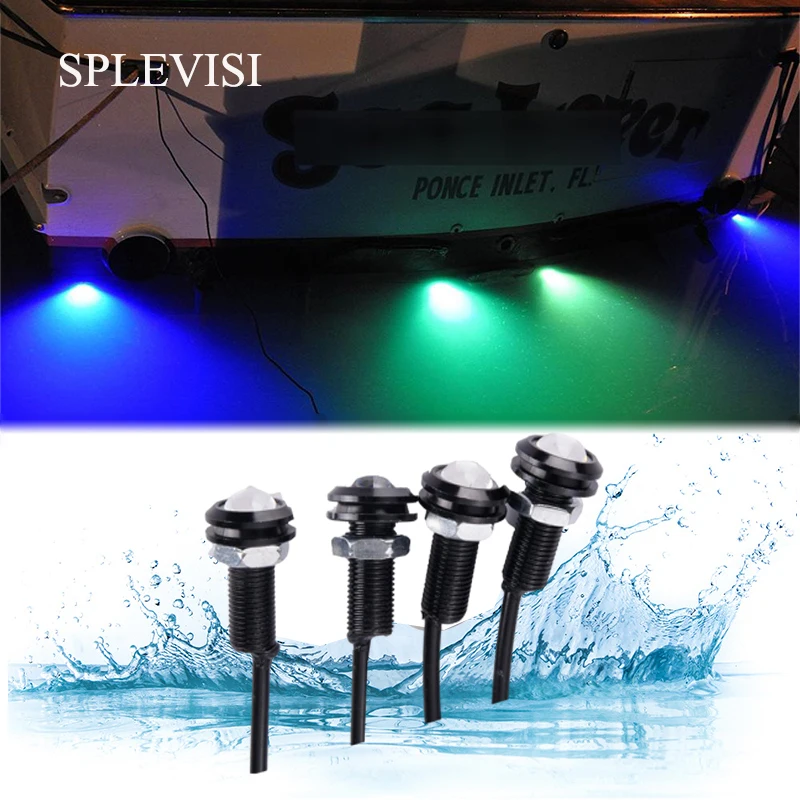 LED Boat Light Waterproof 12v  Bow Stern Safety Lights Marine Duck Lite Underwater Ski Gunwales Lane Marker Lite Dirtbike