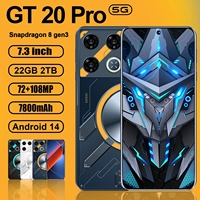 GT20 Pro 2025 Global Version Smart Android Original Phone 5G 7.3 Inch HD Screen 108MP Camera Dual SIM Dual Standby Unlock Phone