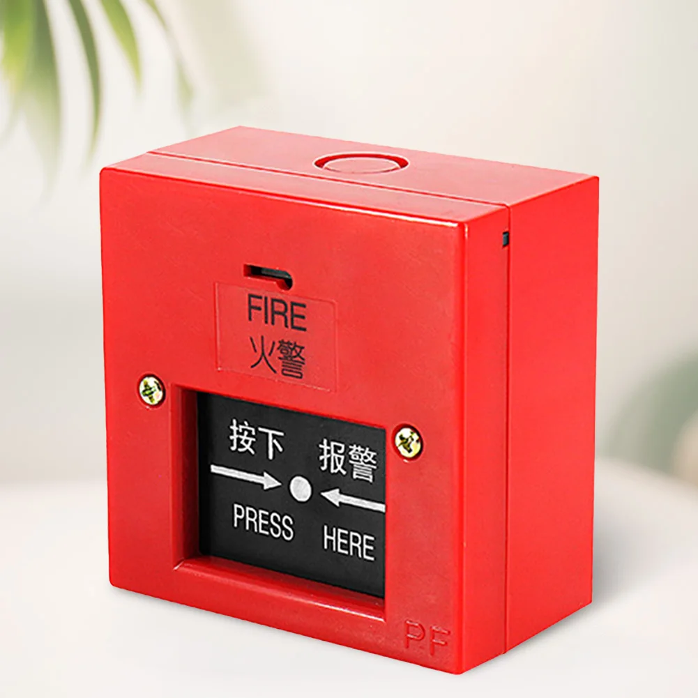 Alarm Kebakaran Manual 4 Inci AC 220V, Stasiun Tarik Tipe Internal Strike, Bel Listrik 100db, Bel Alarm Internal Strike