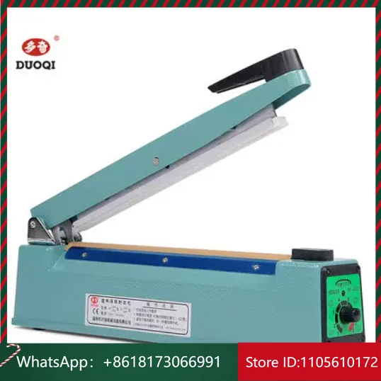 Aluminum shell 300 wide edge hand pressed tea sealing machine 8mm printing production date plastic bag aluminum foil sealing