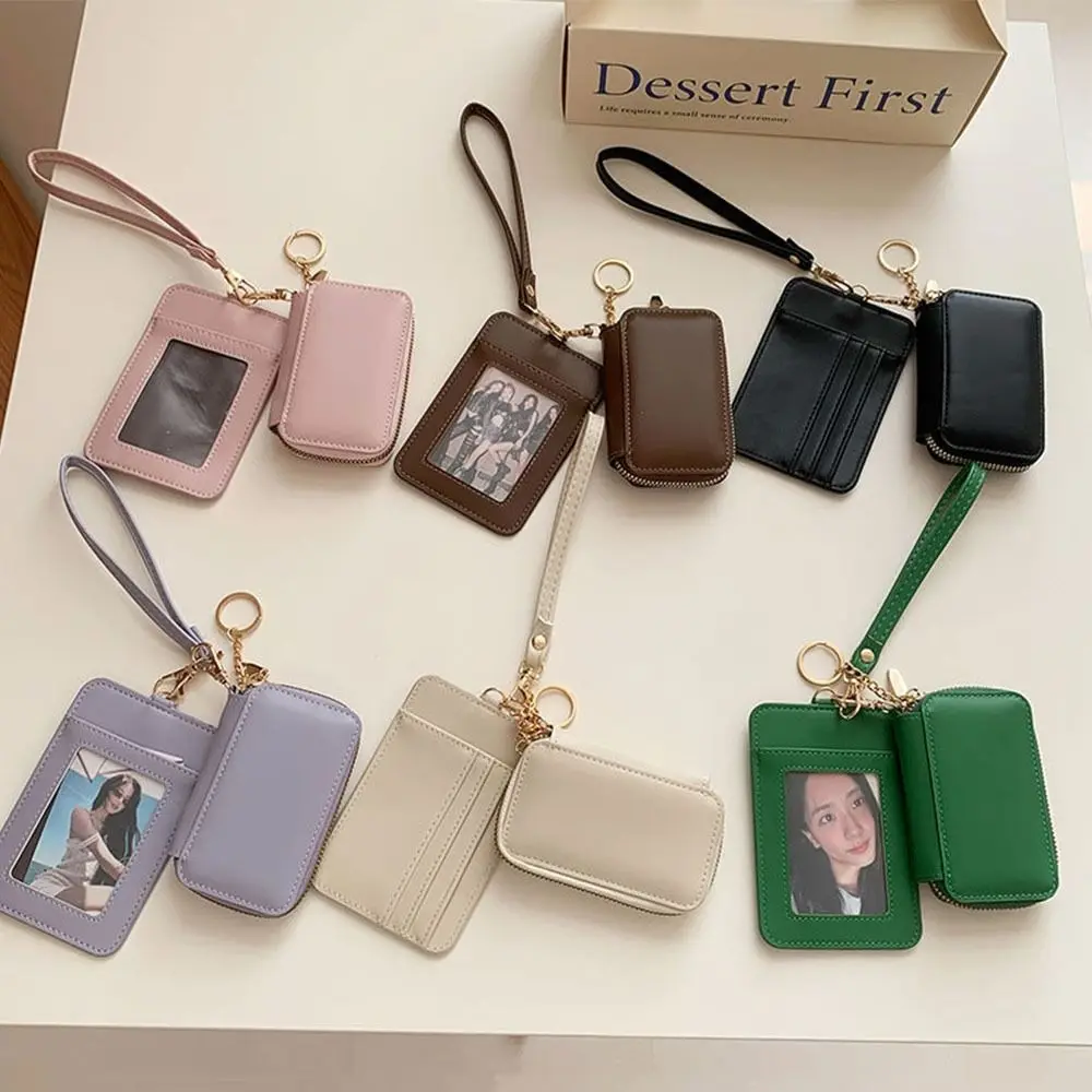 Cartera de moda con múltiples ranuras, minimonedero ligero de cuero PU, tarjetero