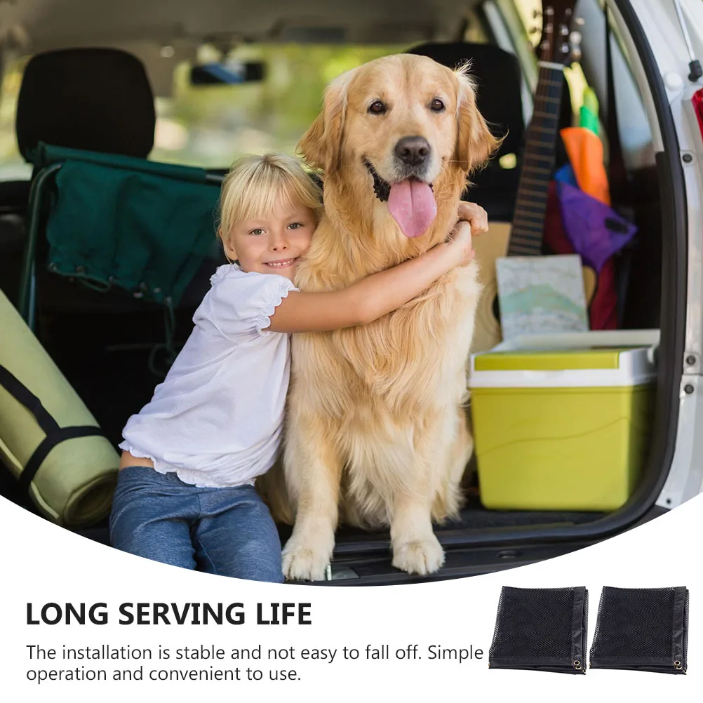 

2 Pcs Car Pet Barrier for Hatchback Mesh Fence Automotive Dog Backseat Oxford Cloth Vehicle Net Van