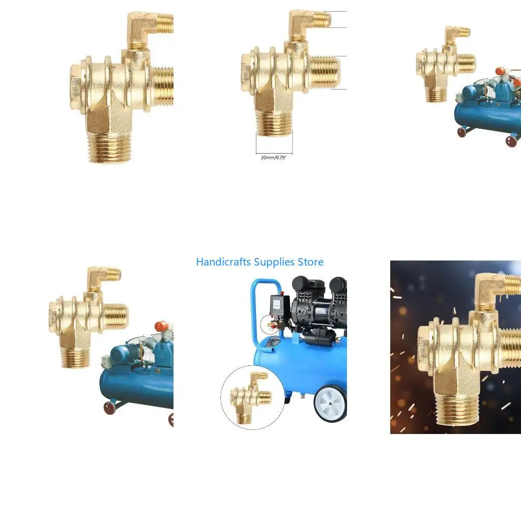 R1WA Unidirectional 3-port Air Compressor Pipe Fittings Check Central Pneumatic Valves Thread Replacement Tool