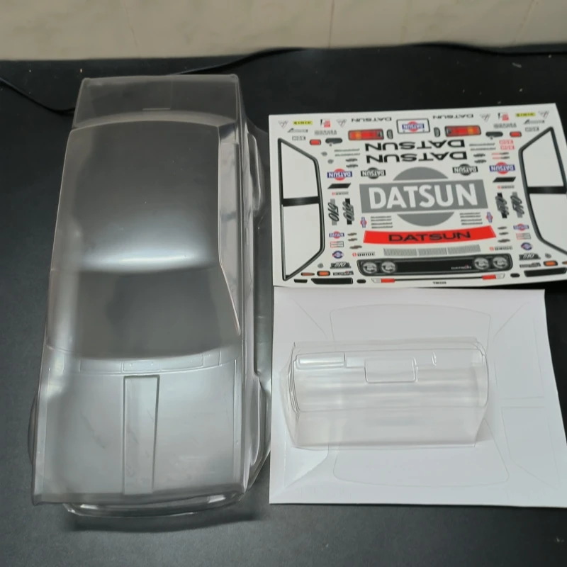 TM225 1/10 Mini Datsun 510 przezroczysta obudowa nadwozia, 225mm rozstaw osi dla M-podwozia Tamiya M05 M08 M podwozie