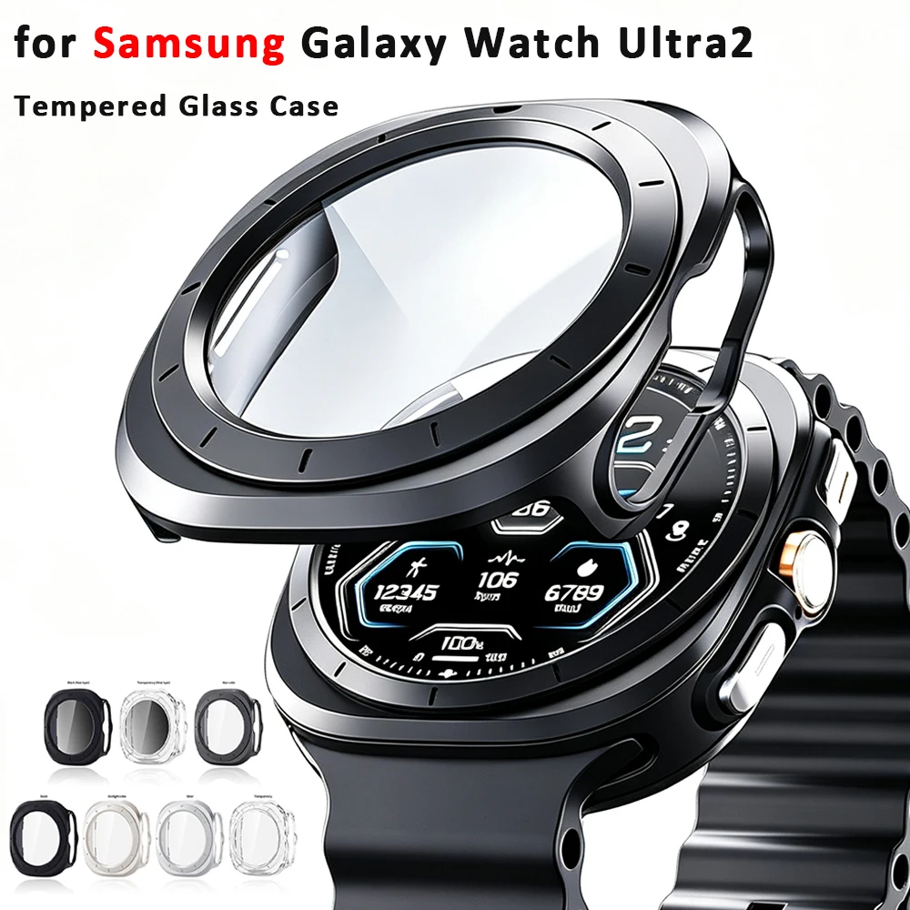 Sichtschutz-PC-Hülle für Samsung Galaxy Watch Ultra2 2026, gehärtetes Glas, kratzfester Stoßschutz für Galaxy Ultra 47mm