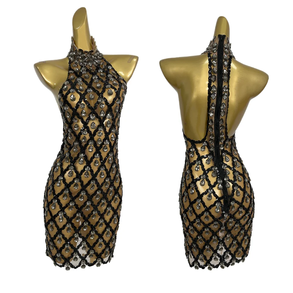 

Сексуальное клубное вечернее платье со стразами и открытой спиной, вечернее вечернее платье, женское облегающее прозрачное коктейльное платье с блестками для выпускного вечера, цельное платье