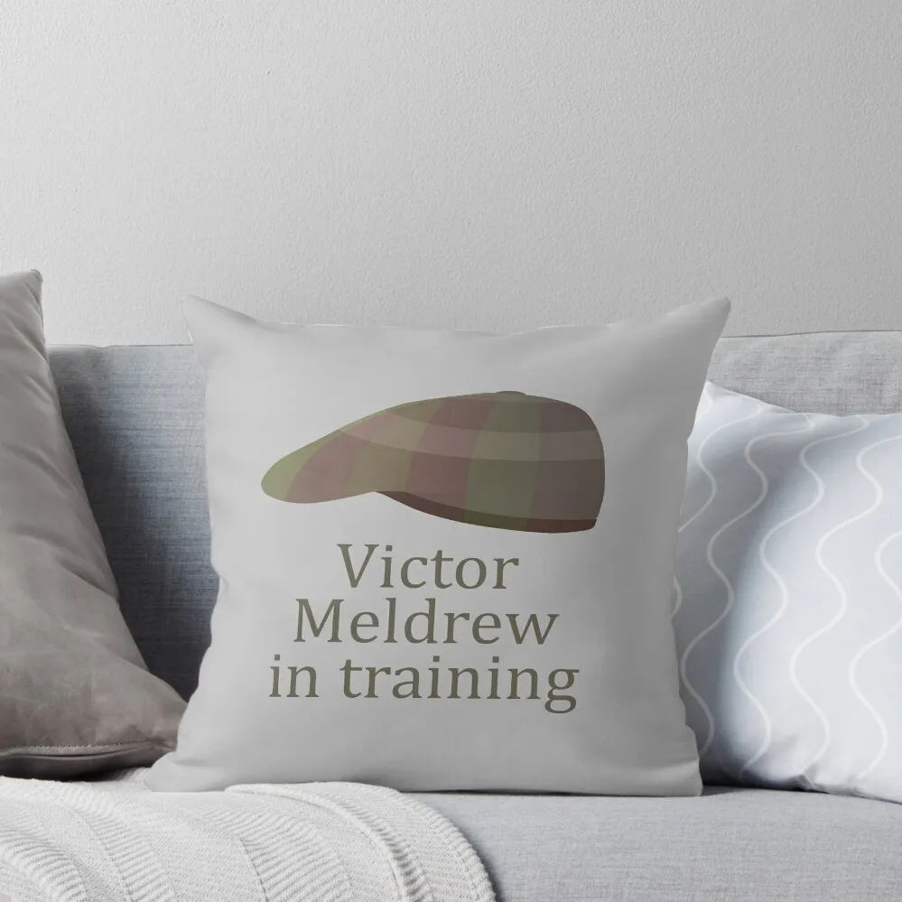 Victor Meldrew in Training Flat Cap design Throw Pillow Christmas Covers