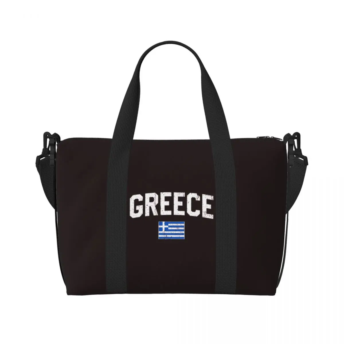

Greece Flag Travel Bag Large Sport Bags Polyester Men Women Design Gym Bag Casual Retro Fitness Bag