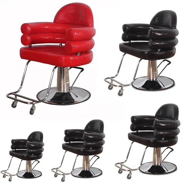 Schönheitssalon Friseurstuhl Friseursalon Möbel Rot Gold Schwarz Styling Friseur Friseurstuhl