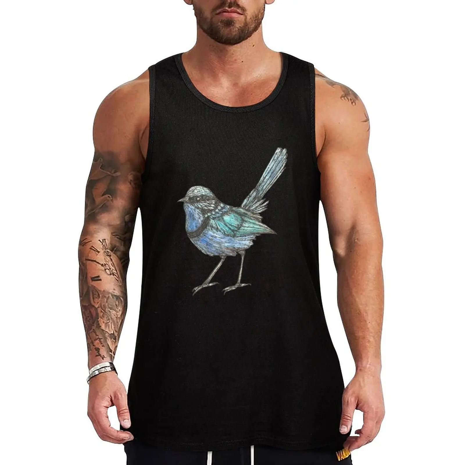 

Splendid Fairy Wren Tank Top vests for men T-shirts men Men's fitness t-shirt