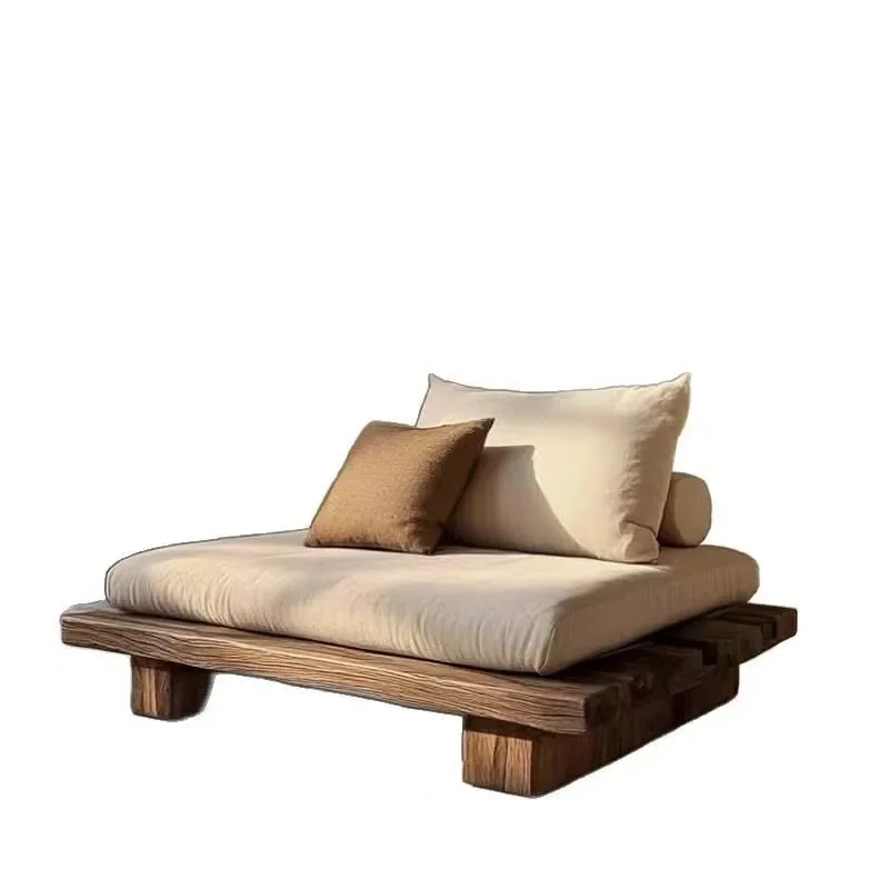 

Wabi-sabi old elm back chair, small recliner in living room and bedroom
