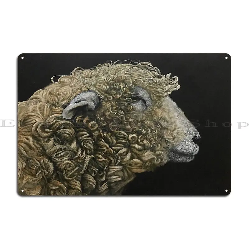 Sian Sloman Sheep Devon And Cornwall Longwool Hygge Cosy Farm Animal Metal Plaque Poster Wall Plaque Cinema Tin Sign Poster