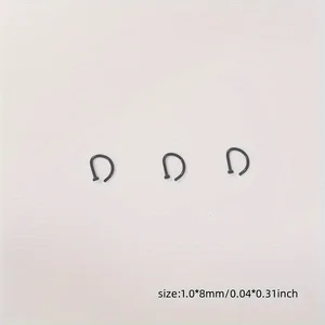 1 pcs Falso Piercing Nariz Anel Brincos Moda Punk Não Piercing Nariz Clipe de Aço Inoxidável Diafragma Body Jewelry 12 principais vendas fake piercing orelha - №1