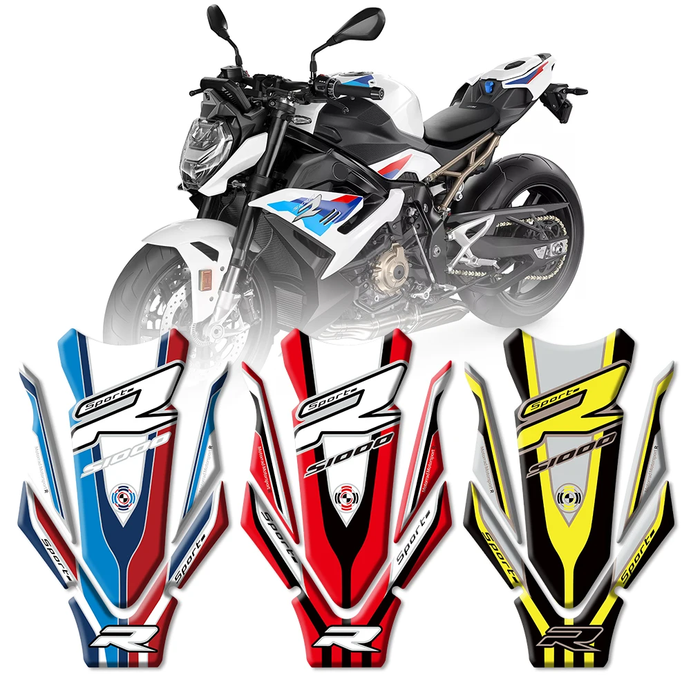 

Motorcycle Sticker 3D Gel Fuel Tank Side Pad Applique Anti-Slip Knee Pads Protector Decal For BMW S1000R S1000 R 2022 2021 2020